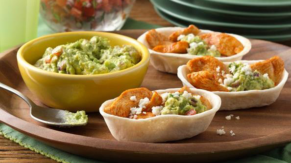 Minitacos med kyckling och guacamole på tio minuter